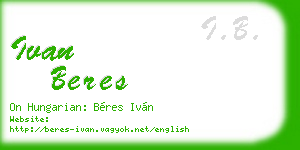 ivan beres business card