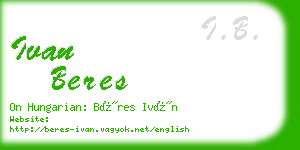 ivan beres business card